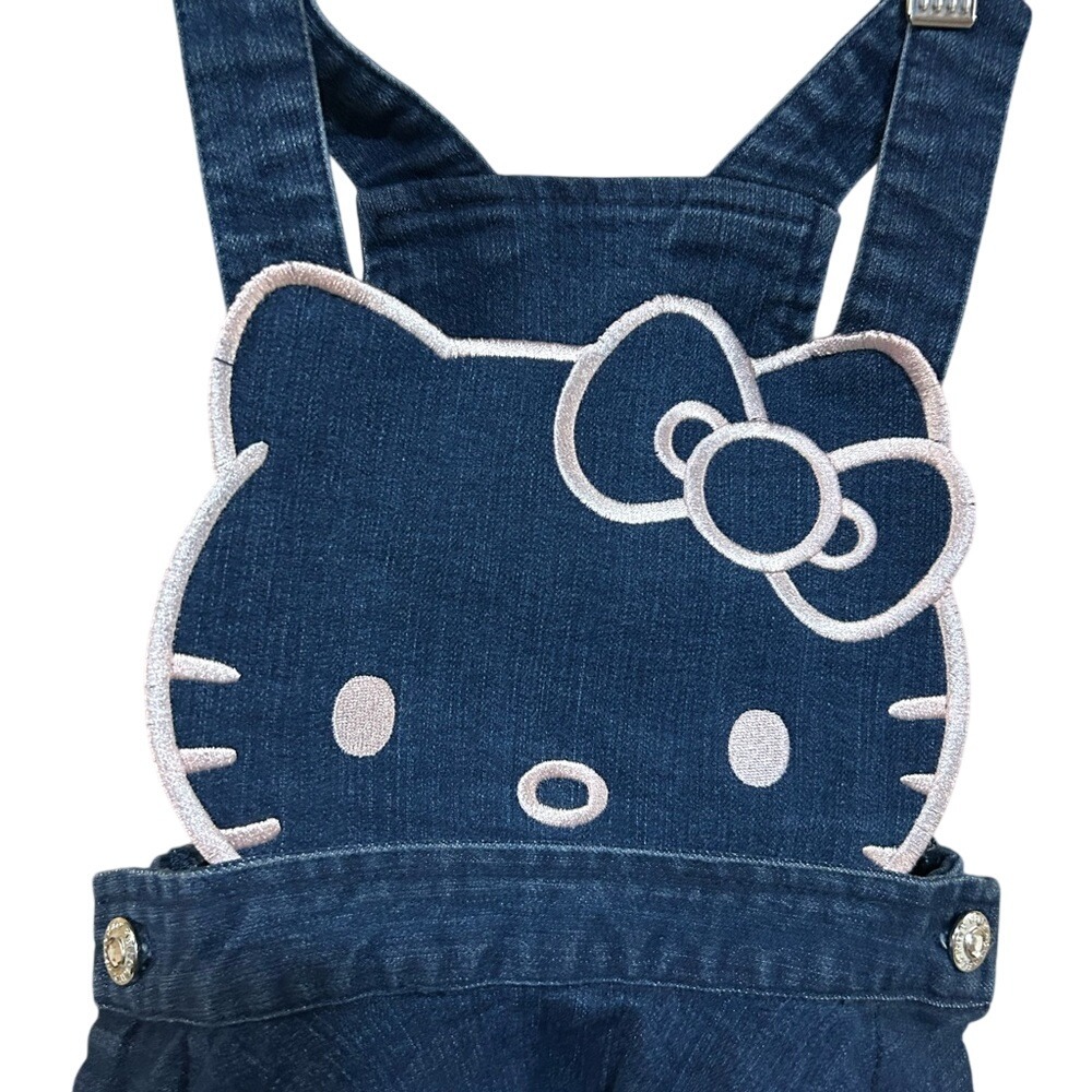Girls y2k character Hello Kitty Denim Overall Dress Size 3t‎ - Picture 2 of 5